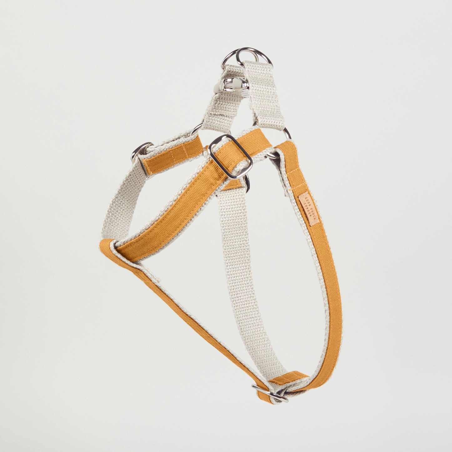 Handmade Mellow Yellow Hemp Dog Collar, Harness & Lead Set