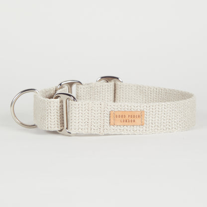 Handmade Natural Hemp Martingale Dog Collar