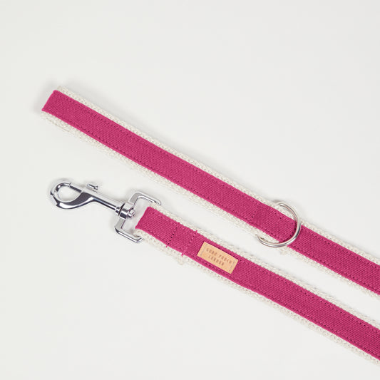 Handmade Pretty In Pink Hemp Dog Lead