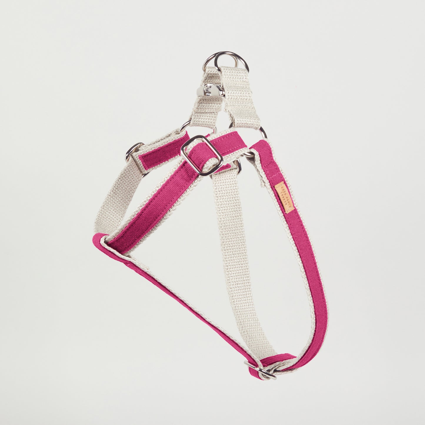 Handmade Pretty In Pink Hemp 'Step In' Dog Harness