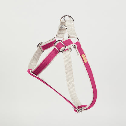 Handmade Pretty In Pink Hemp 'Step In' Dog Harness