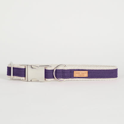 Handmade Purple Grape Hemp Dog Collar