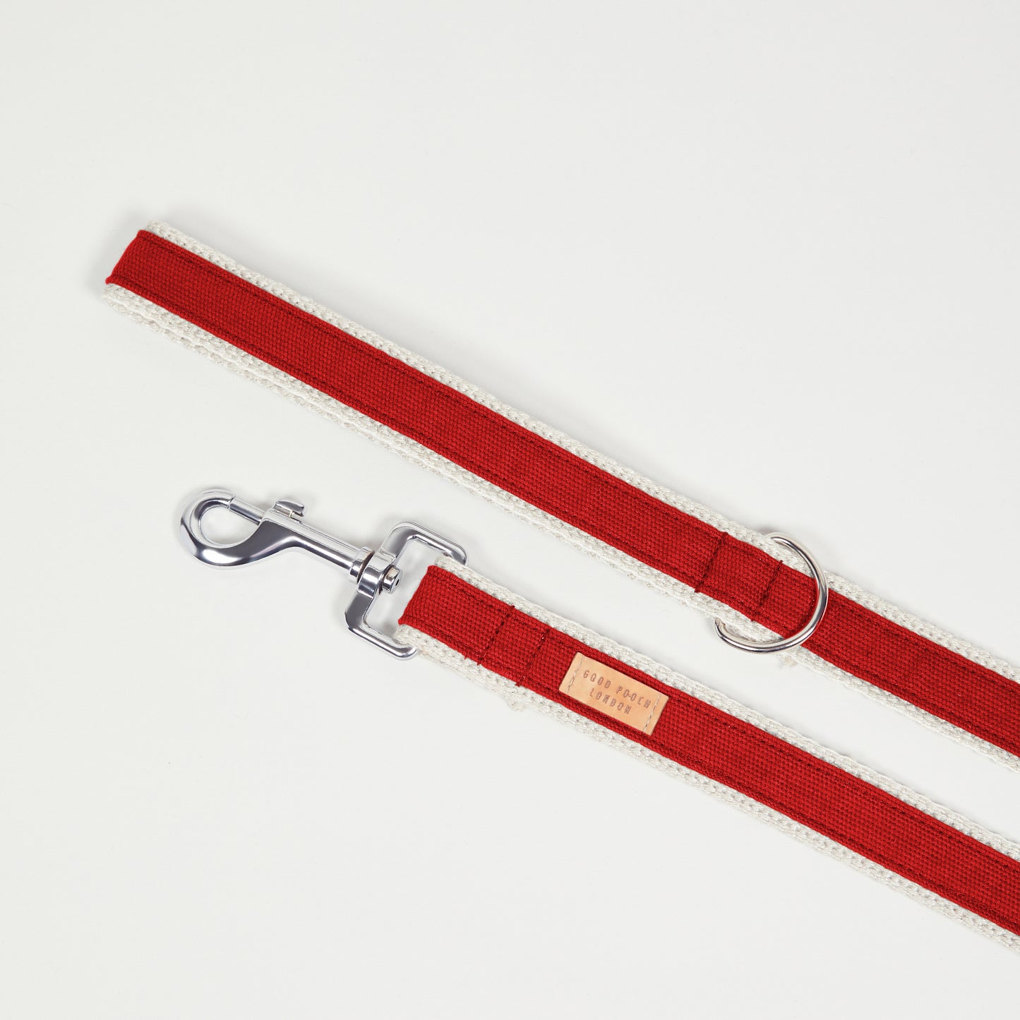 Handmade Ruby Red Hemp Dog Lead