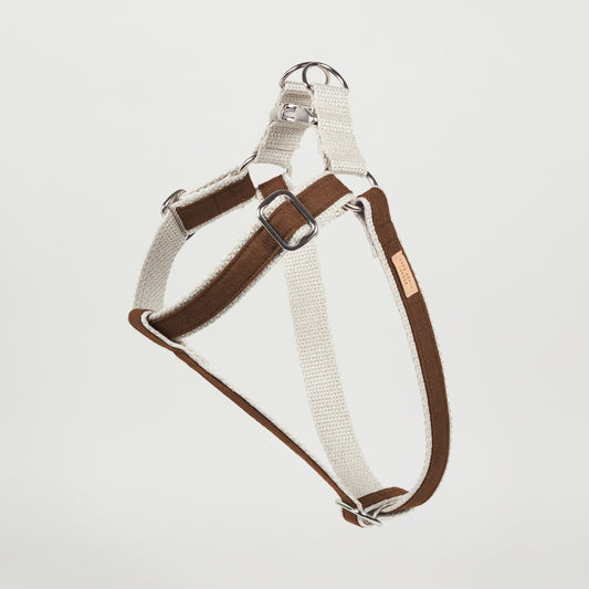 Handmade Tobacco Tan Hemp 'Step In' Dog Harness