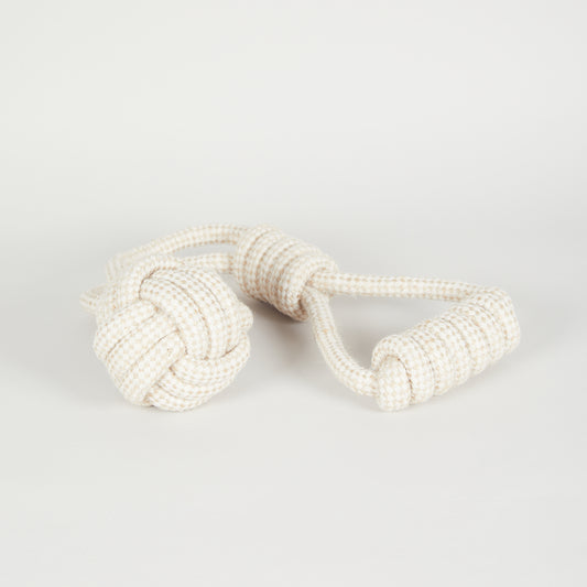 Large Dog Hemp Rope Ball Tug Toy