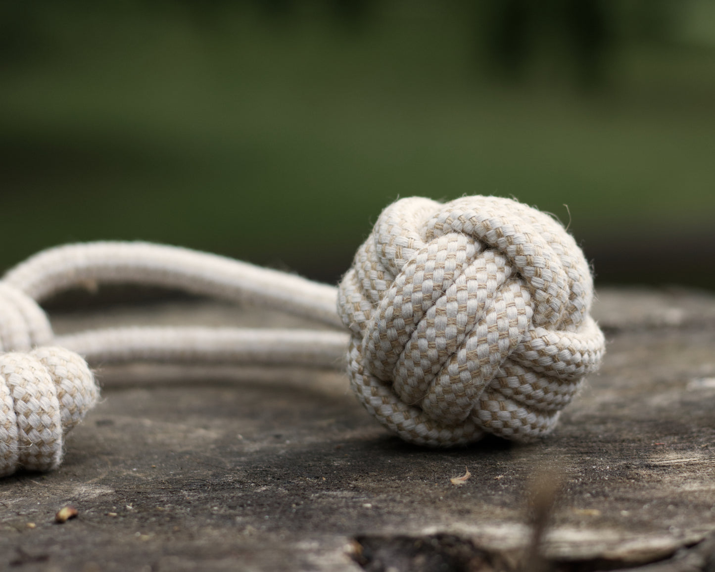 Large Dog Hemp Rope Ball Tug Toy