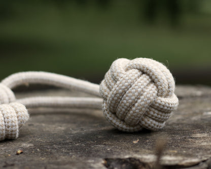 Large Dog Hemp Rope Ball Tug Toy