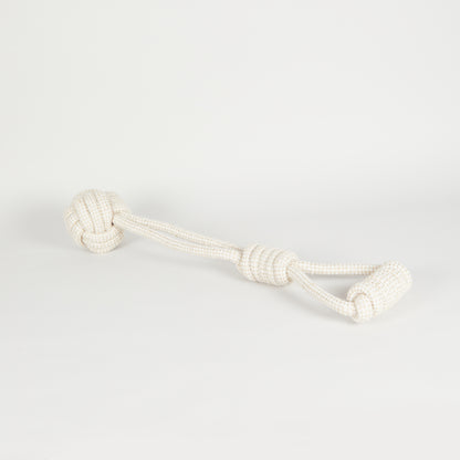 Large Dog Hemp Rope Ball Tug Toy